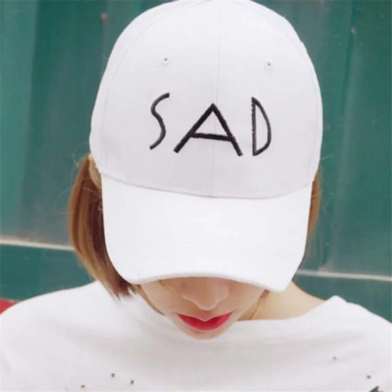 2017 new arrival new baseball caps candy color letters SAD eye fruit embroidered couple hats summer spring boys girls beanies 