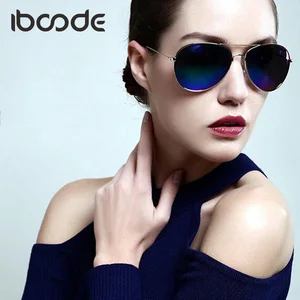 iboode Reflective Pilot Sunglasses for Men Women Cool Finshing Driving