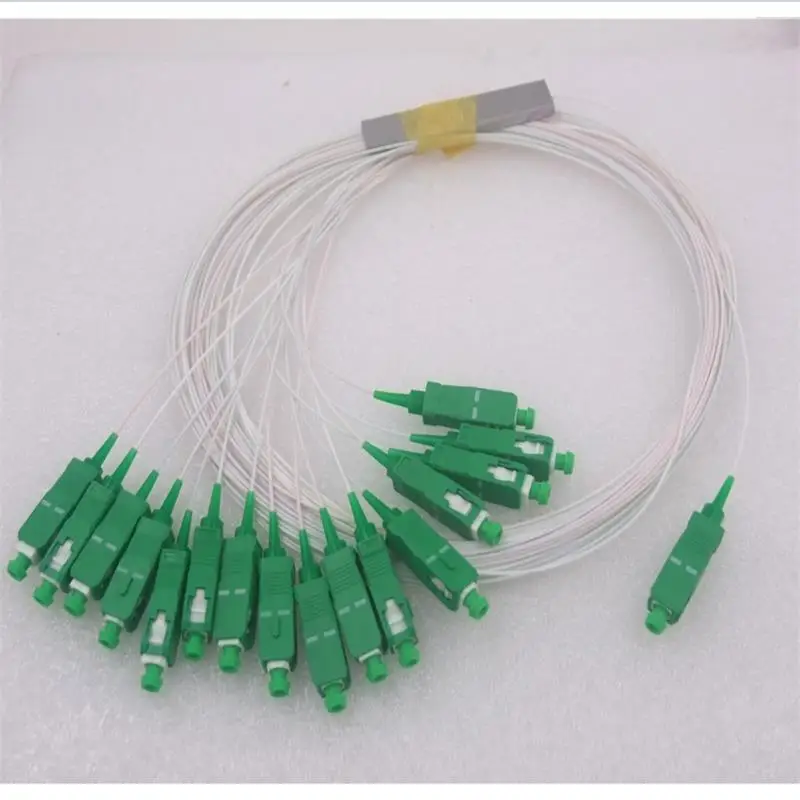 

10pcs Mini Module Tube PLC Optical Splitter 1:16 1x16 SC APC Connector 0.9mm 1m