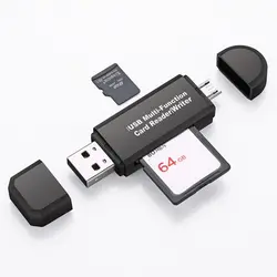 2 в 1 USB OTG кардридер флэш-накопитель высокоскоростной USB2.0 Универсальный OTG TF/SD карта для телефона Android удлинитель-переходник