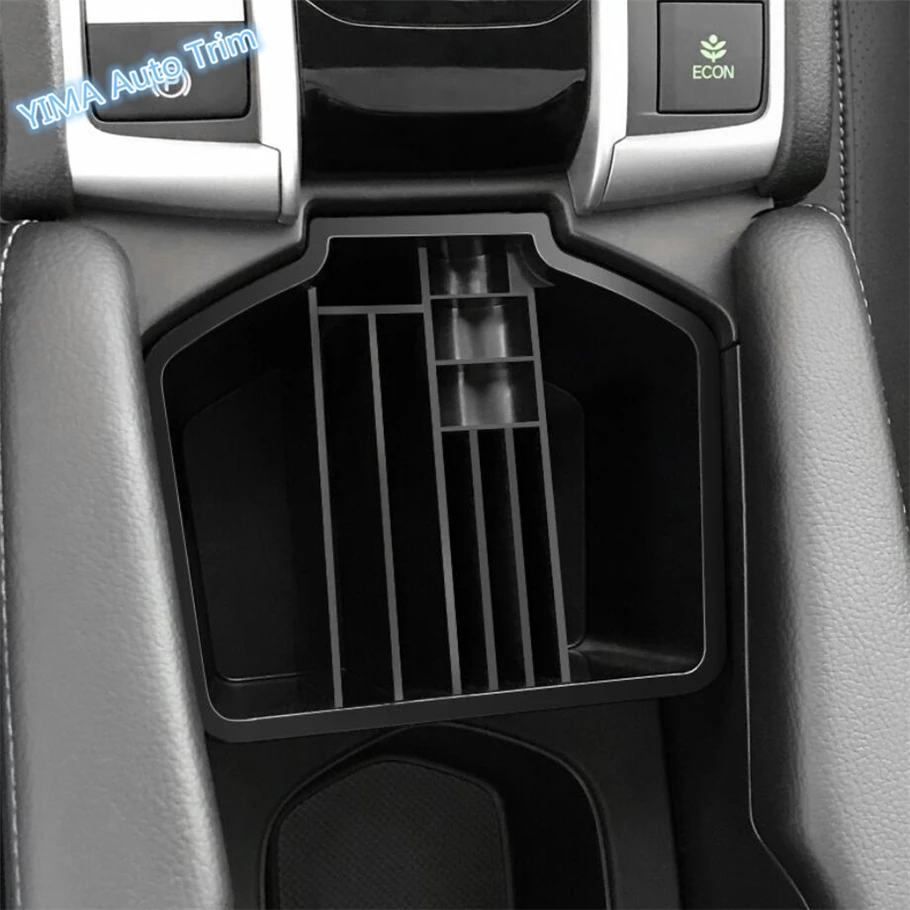 

Lapetus Plastic Car Styling Central Console Container Storage Multi-grid Box Cover Kit Fit For Honda Civic 2016 2017 2018 Sedan