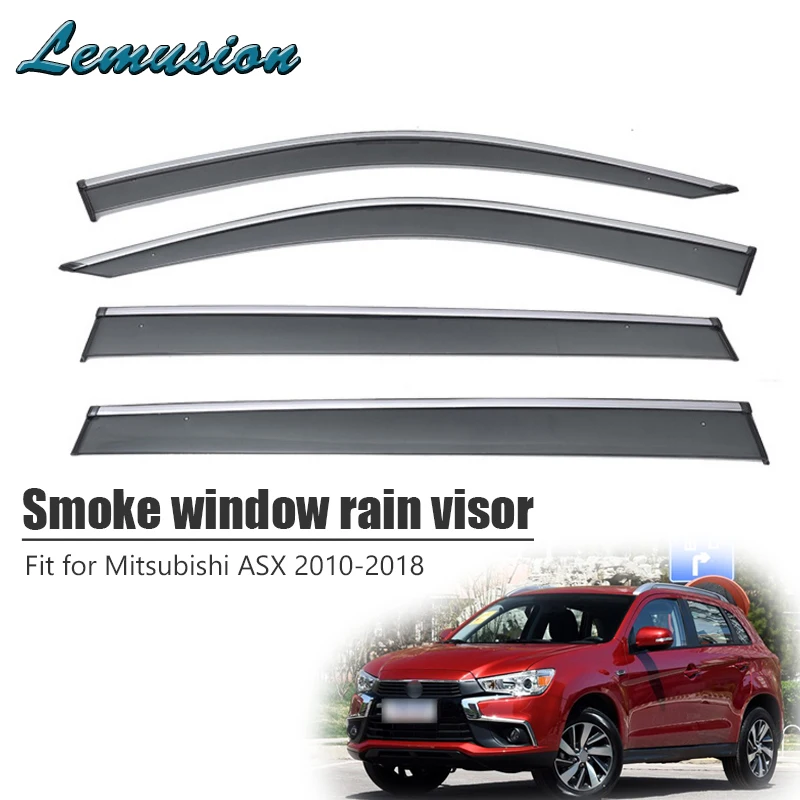 4 шт. козырек от дождя для Mitsubishi ASX 2010 2011 2012 2013 2014 2015 2016 2017 2018 | Автомобили и