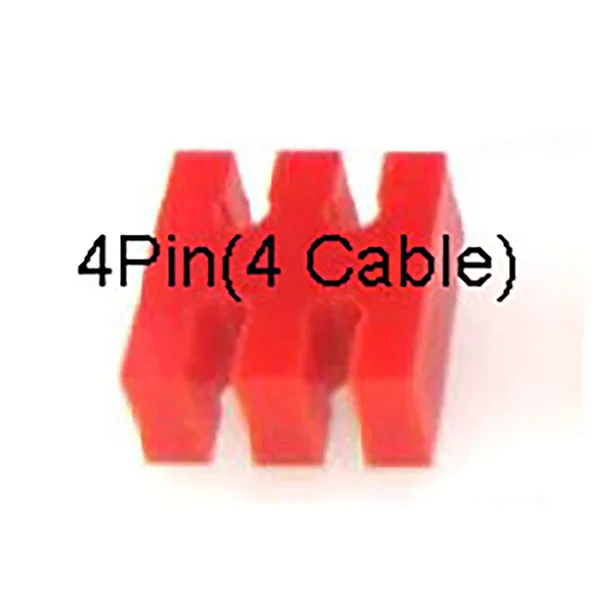 Красный Акриловые кабель расчески для 18AWG или 16AWG кабели-4 кабеля