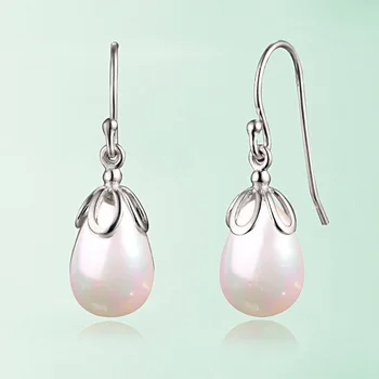 

Earrings Silver 925 Natural Stone Classic Peral Earrings For Women Fashion Trendy Jewelry Boucles D Oreille Femme