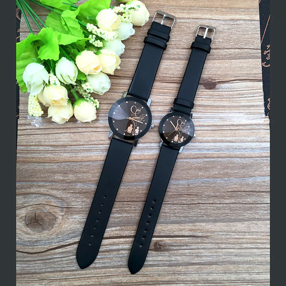 Студенческая пара стильные Spire стеклянные кварцевые часы с ремешком Мода для влюбленных Saat Erkek Kol Saati Relojes Hombre