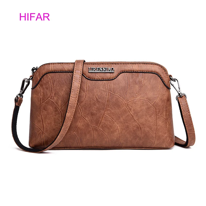 

HIFAR 2018 Fashion new designer flap bags women's bag shoulder high quality Leather clutch bag women's mobile phone purse