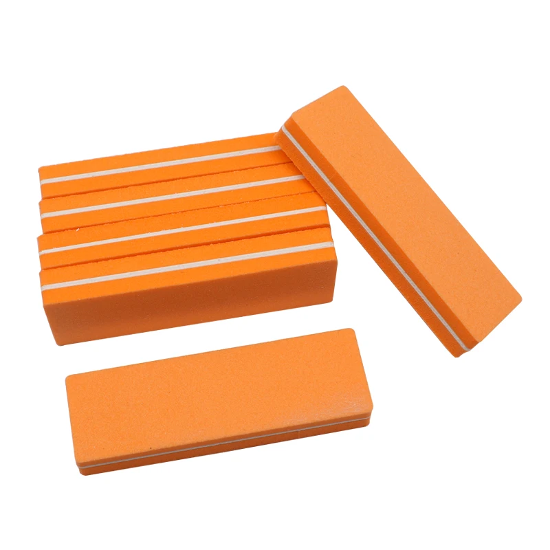 12 шт./лот 100/180 буферный блок Оранжевый Мини кубом профессиональная пилка для ногтей для UV гель-лака Файла наждачной бумагой маникюрный