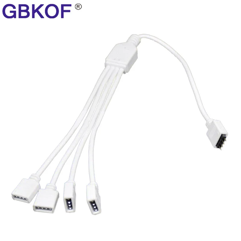 1to2 1to3 1to4 гнездовой разъем RGB Светодиодная лента аксессуар удлинитель сплиттер с 4
