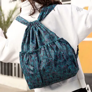 

Women‘s Canvas Ethnic Backpacks Waterproof Flower Large Capacity Shoulders Bag Travel Nylon schoolbag backpacks @B25