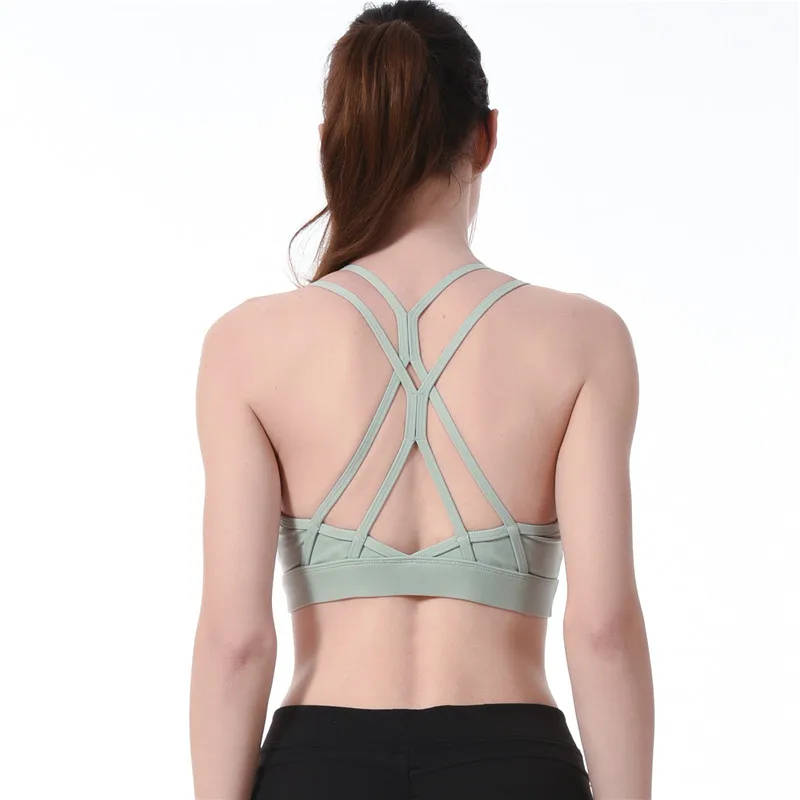 

Women Breathable top female Yoga Vest Bras Mesh Shockproof Athletic Gym Sexy Sports Running Seamless Fitness Sport Bra Underwear