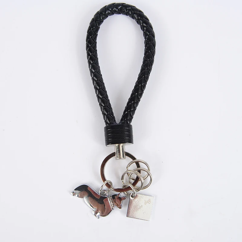 Брелок для ключей Welsh Corgi Pembroke из искусственной кожи серебристого цвета|key chain|key