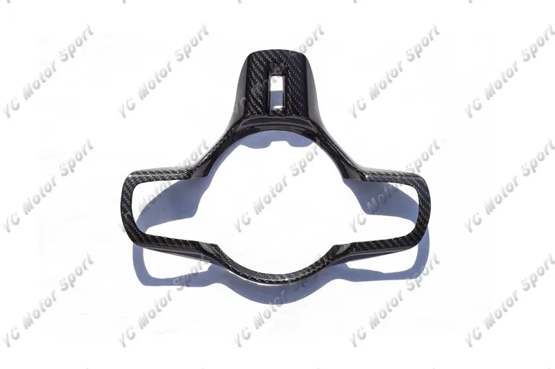 2008-2012 Mitsubishi Lancer Evolution X Coltspeed Style Steering Wheel Cover DCF Twill Weave & Glossy Finish (2)