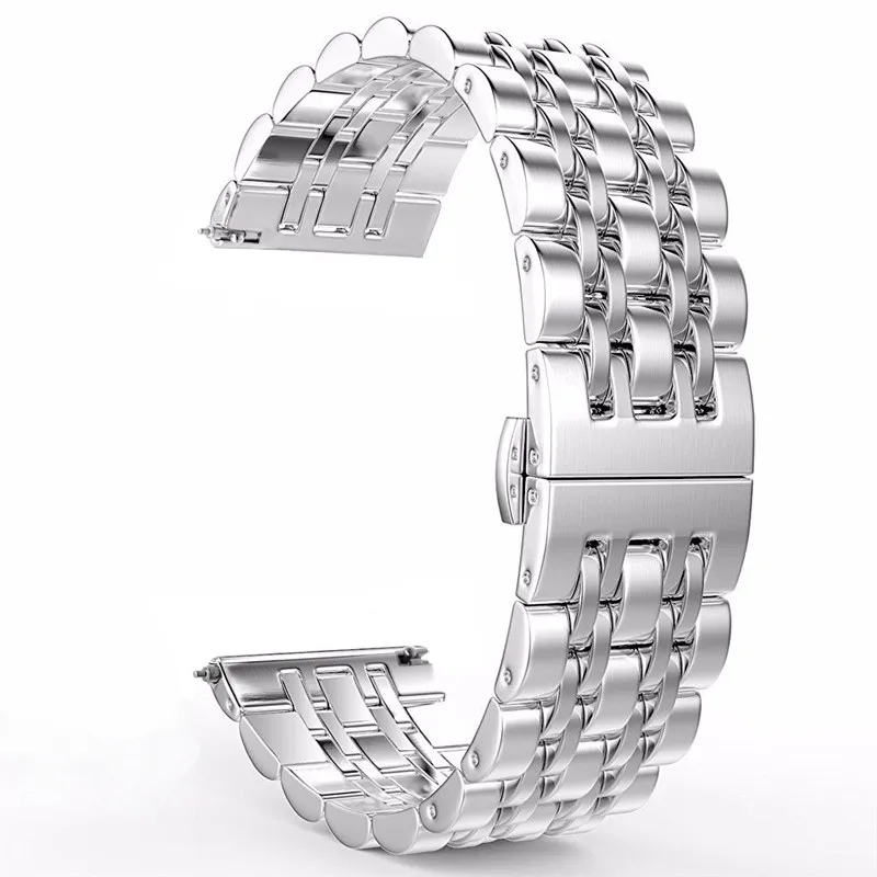 Stainless Steel Bracelet 20mm 22mm Band for Samsung gearS3/S2 Classic Forntier Galaxy Watch 46mm 42mm bands/Active 40mm Strap