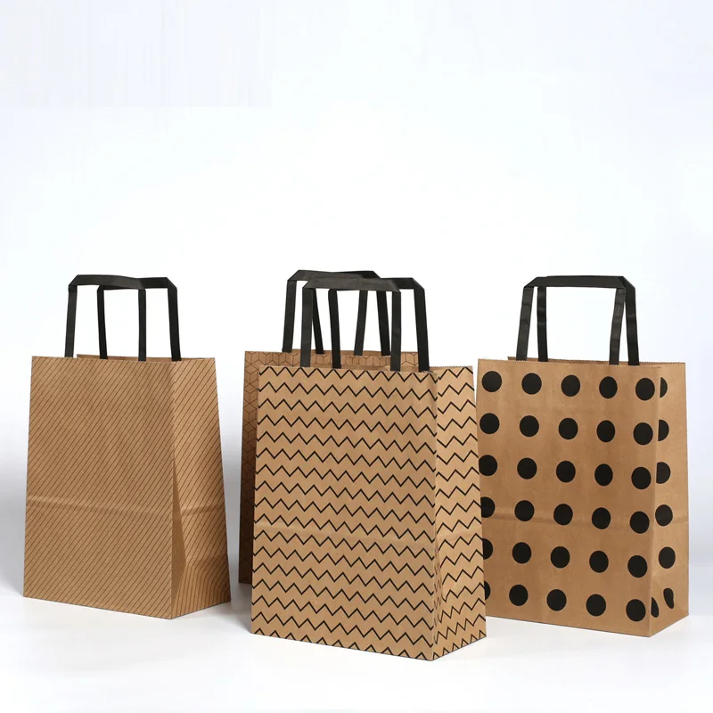 Brown Kraft Paper Bags Jewelry Candy Party Favors Gift Merchandising Grocery Bag 