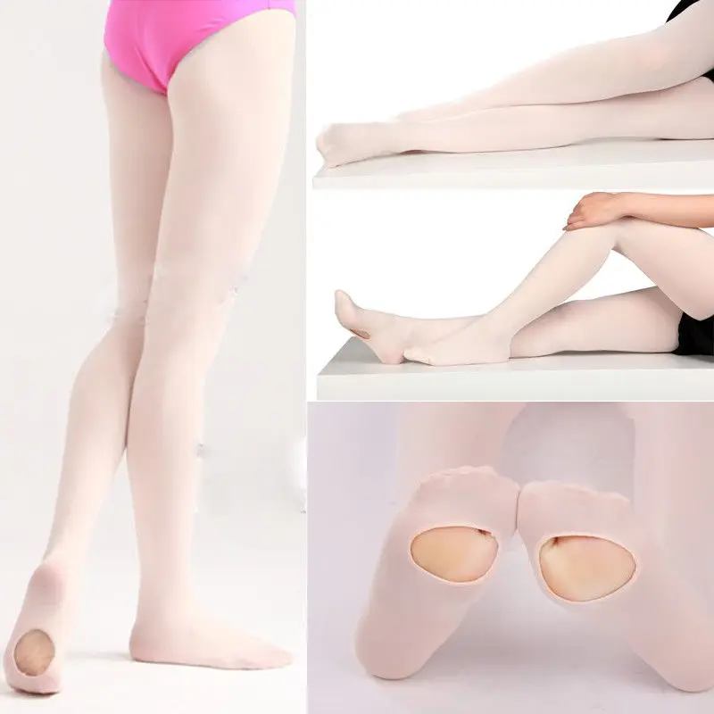 

Baby Children Tights Students Kids Girls Dance ballet Tights Cotton Pantyhose Black White