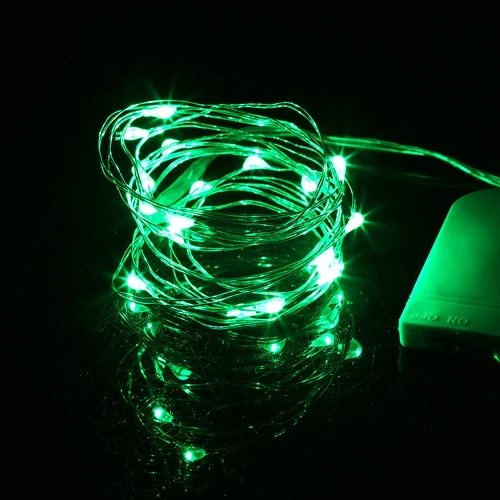 Праздничное освещение сказочная гирлянда световая гирлянда 2 м 20Led на батарейках медные декоративные светильники для спальни гостиной сада DIY - Испускаемый цвет: Green