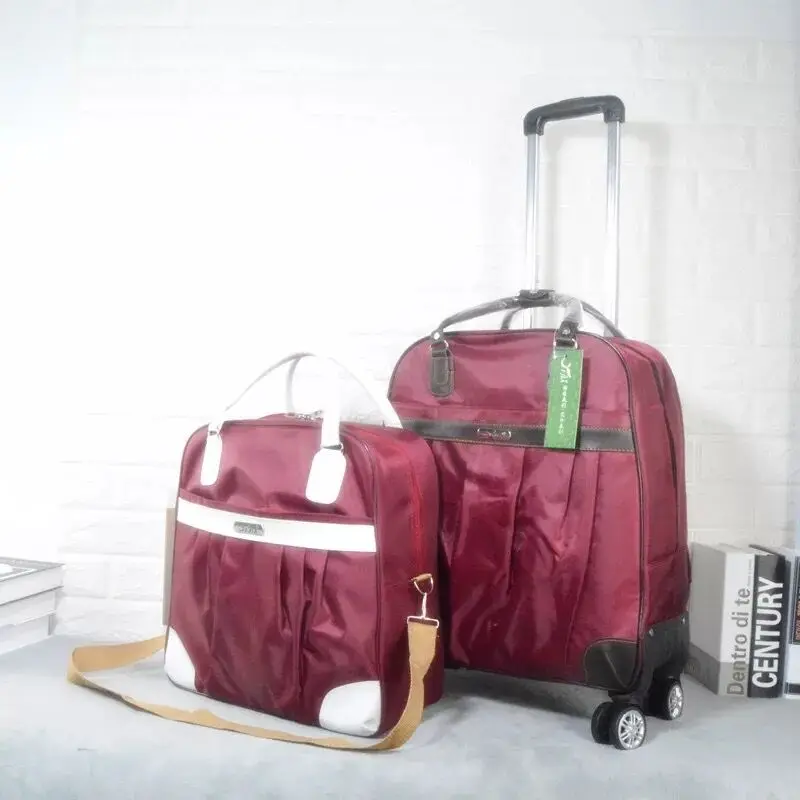 Модный чемодан на колёсиках Водонепроницаемый туристический багажный мешок для переноски женщин и девочек ходят по магазинам комплект багажных чемоданов с колесами