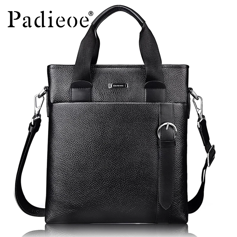 Padieoe Fashion Business Men Office Bags Genuine Leather Men Briefcase Famous Brand Male Handbags Bag Casual Men Messenger Bag цена Padieoe Fashion Business Men Office Bags Genuine Leather Men Briefcase Famous Brand Male Handbags Bag Casual Men Messenger Bag цены онлайн