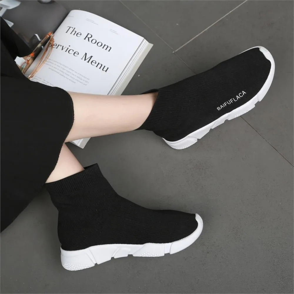 

Women Boots 2018 Black Platform Shoes Woman Mesh Boots Solid Ankle Boots Platform Mesh Sneakers Breathable Shoes Zapatos Mujer