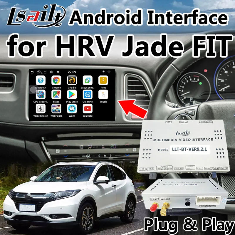 Подключи и играй Android gps навигационная коробка для Honda HRV с беспроводной/USB Mirrorlink wifi