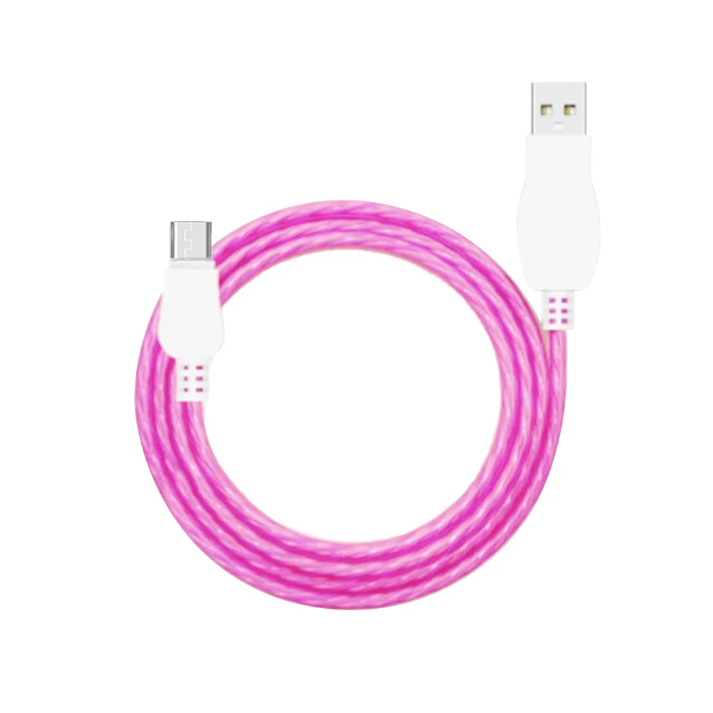 Горячая USB кабель type C 8 PIN Светодиодный светящийся зарядный кабель Данные синхронизировать мобильный телефон кабели usb зарядный шнур - Тип штекера: Purple