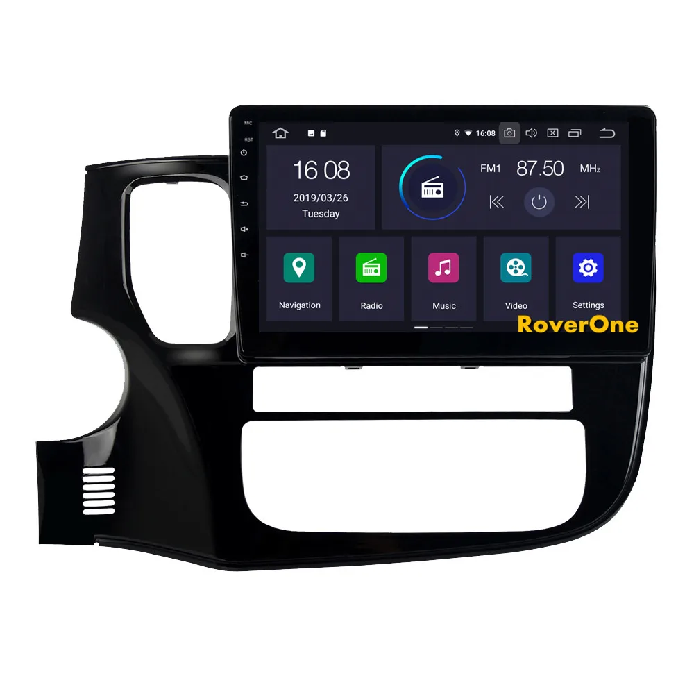 RoverOne для Mitsubishi Outlander Android 9,0 Авторадио автомобильный мультимедийный плеер gps навигация головное устройство без DVD