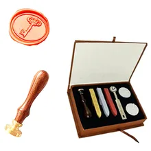 Винтаж индивидуальный логотип ключ свадебные Воск печать штамп Щупы для мангала Box Set Комплект