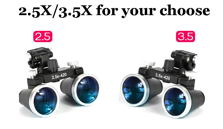 2.5X3.5X 420 mm Dental Loupe Magnifier Binocular Magnifier Surgery Surgical Medical Operation Loupe with Spotlight Head Light-5