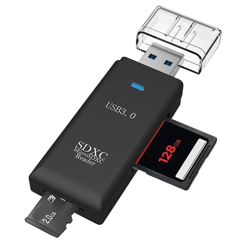 2-в-1 Card Reader USB 3,0 ноутбук смартфон Компоненты SD SDHC Micro SDXC MMC TF Карты памяти и аксессуары