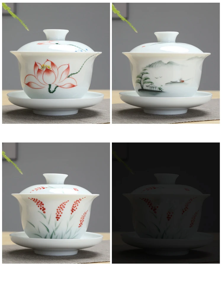 TANGPIN большая емкость керамическая супница gaiwan чашка ручная роспись ча чаша китайские чайные наборы кунг-фу 280 мл