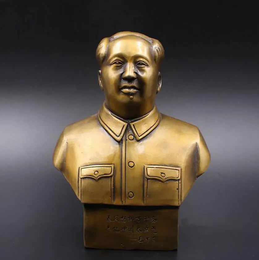 SUIRONG 428+++Pure copper Chairman Mao Zedong bronze statue Chairman