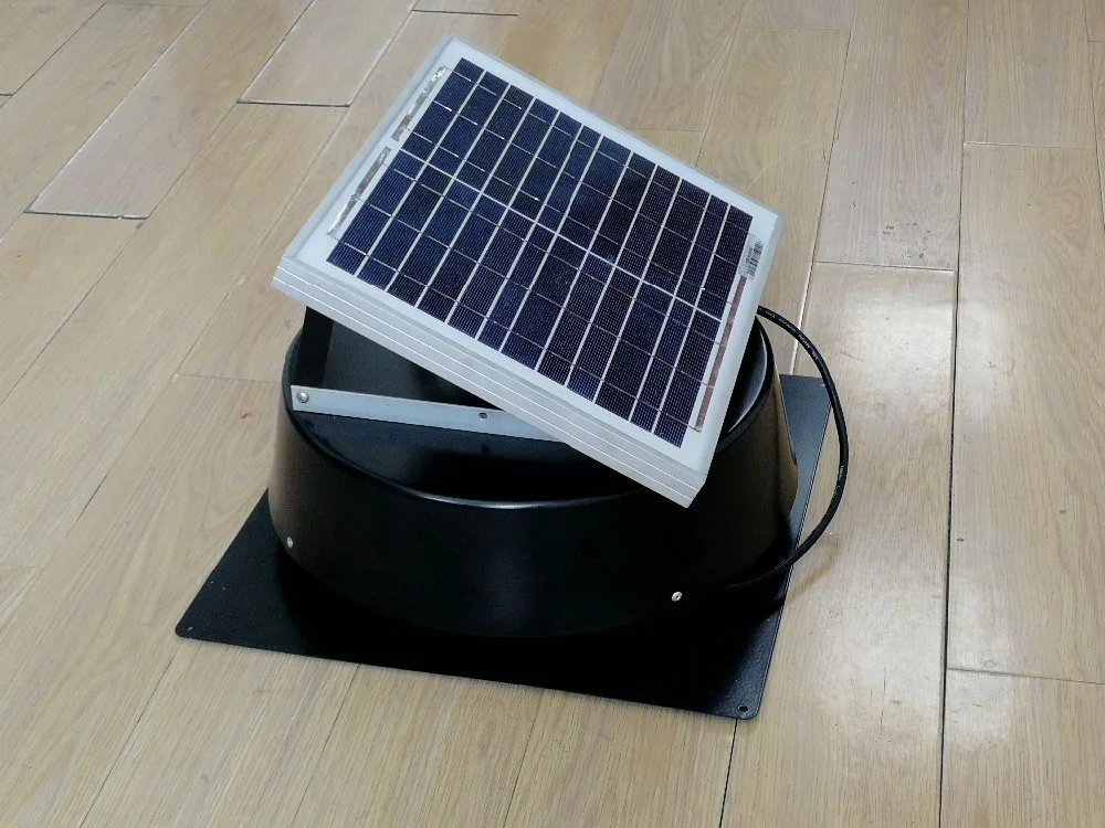 

Solar Attic Exhaust Fan Roof Mounted Ventilator 660cfm for Mobile Toilet Greenhouse Small Farm House Pet House 5 years warranty