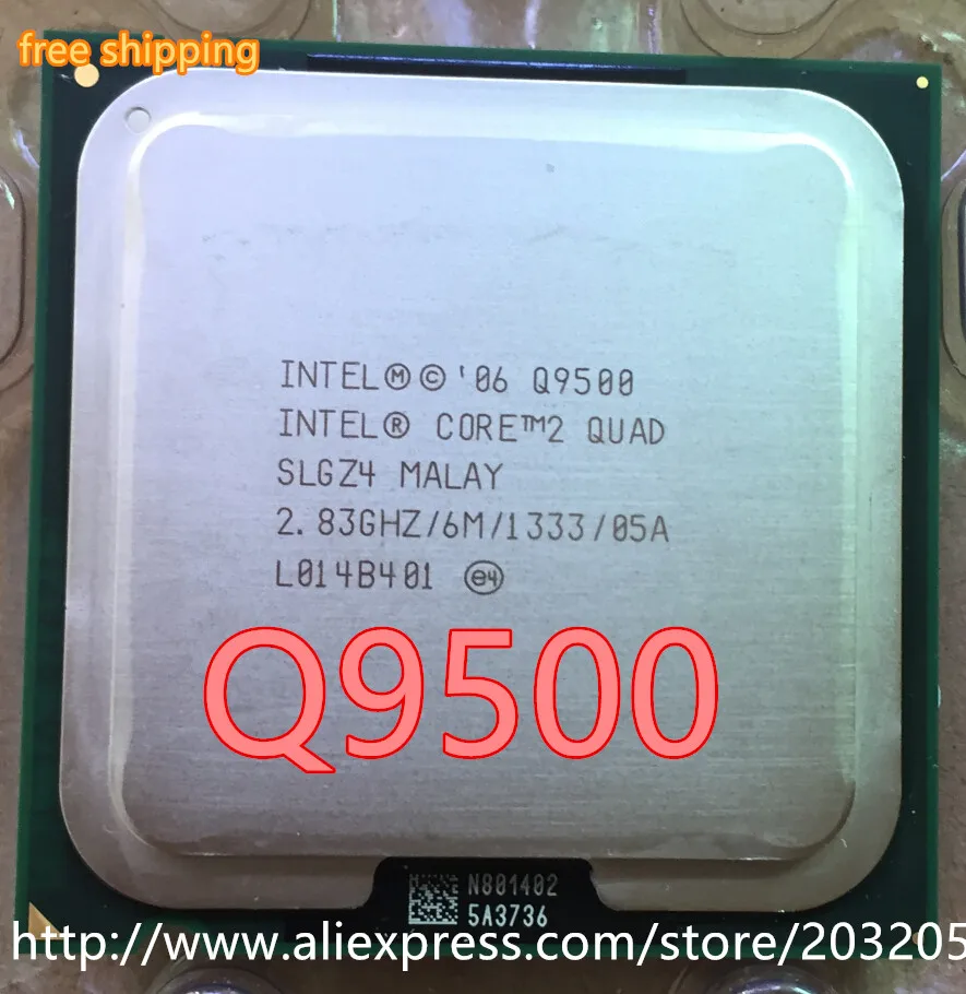 Оригинальный процессор Intel Core 2 Quad Q9500 (2 83 ГГц/6 м/1333 ГГц) Socket 775 настольный (100%
