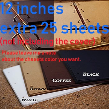 12in Extra 25 sheets Анкерный кожаный фотоальбом/персонализированный свадебный альбом с именем Пары/Свадебная Гостевая книга/наша книга приключений - Цвет: 12in Extra 25 sheets
