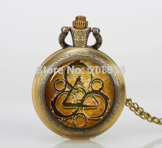 Оптовая продажа 1CS/lot keywork символ из группы coheed и Cambria карман Часы стимпанк Цепочки и ожерелья, locktet персонализированные кулон