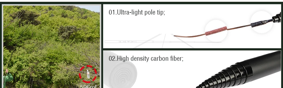 Goture телескопическая удочка из углеродного волокна 8 м 9 м 10 м 11 м 12 м ультра длинная жесткая ручная Удочка Тайвань Удочка