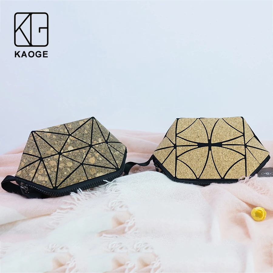 

KAOGE Natural cork Cosmetic bag women Vegan healthy makeup bag handbag organizer bag make up bao