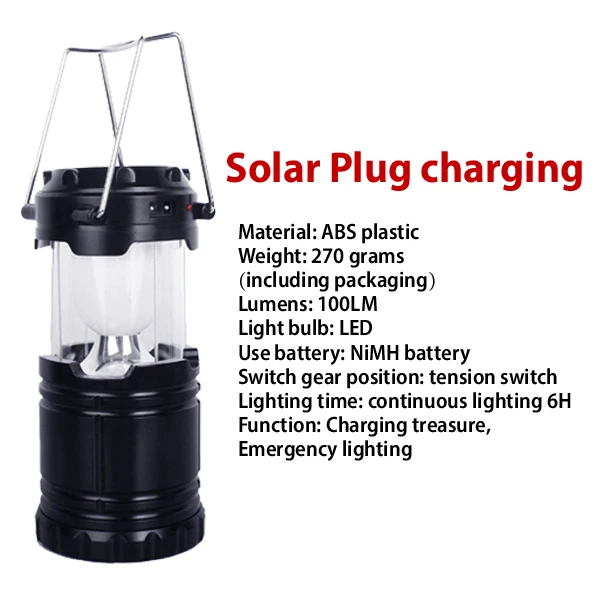 CHIZAO Solar charging portable lanterns LED Camping emergency light