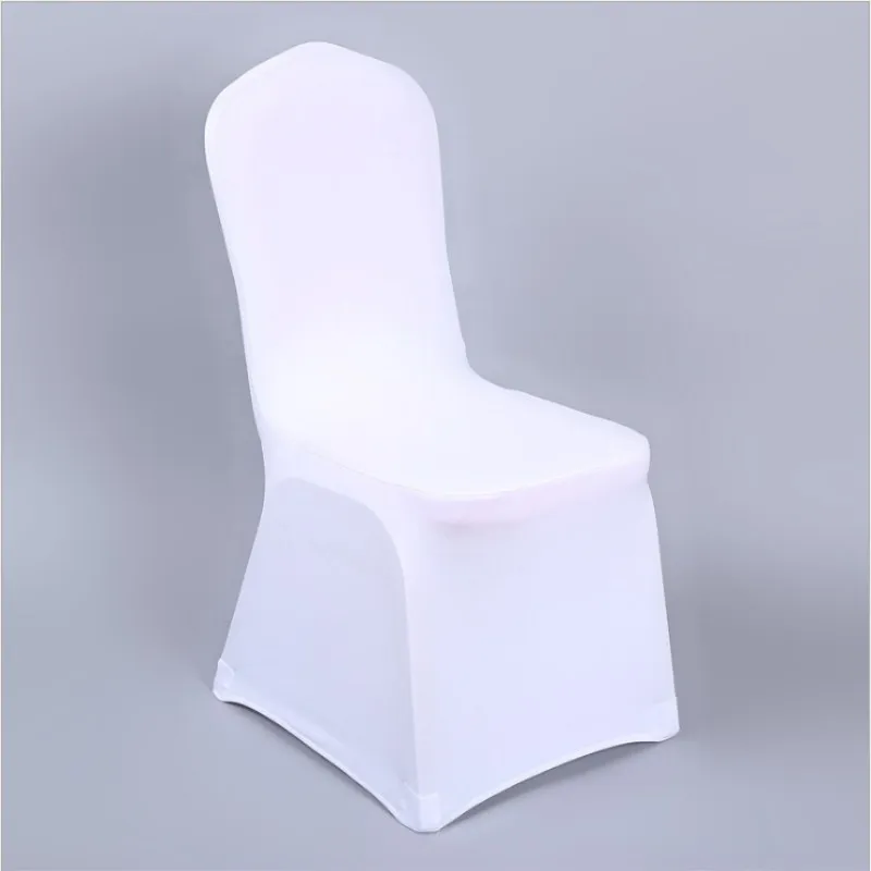 

Marious Brand 100pcs Elastic white chair cover wedding banquet spandex chair clothes China free shipping