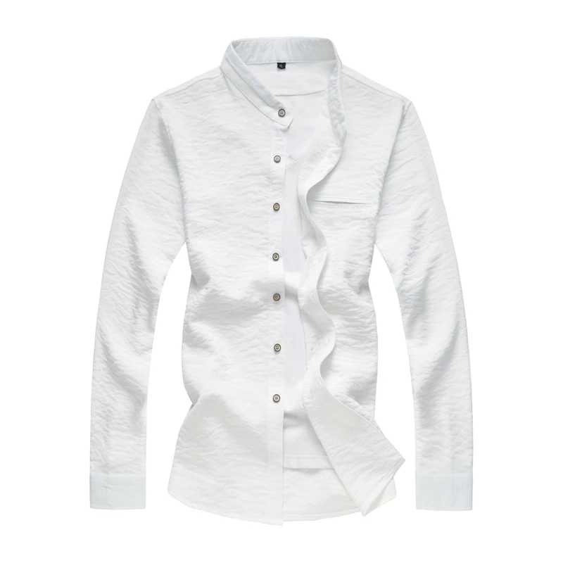 Men Clothes 2018 Shirt Men Slim Fit Mens Dress Shirts Male Clothing Brand Stand Collar Solid Plus Size M-6XL 7XL SA66 Men Clothes 2018 Shirt Men Slim Fit Mens Dress Shirts Male Clothing Brand Stand Collar Solid Plus Size M-6XL 7XL SA66