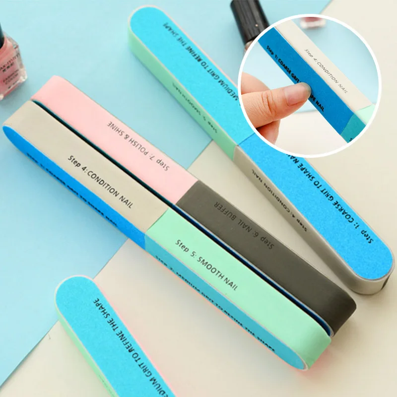 

1PCS Six-sided Polishing File Nail Tool Creative Printing Nail File Sanding Professional Nail File Fast Shipping Beauty Salon