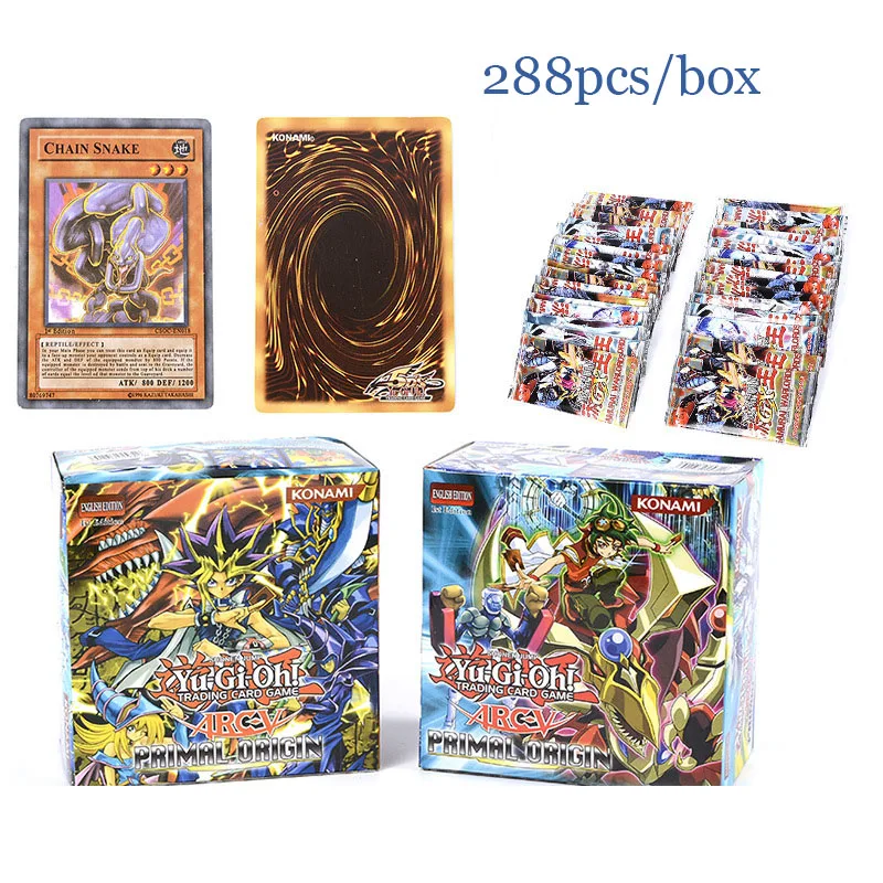 

New Yu gi oh 288pcs Set Playing card Set with Box yu-gi-oh Anime Game Collection Cards Toys for Children Kid Boy Birthday Gift