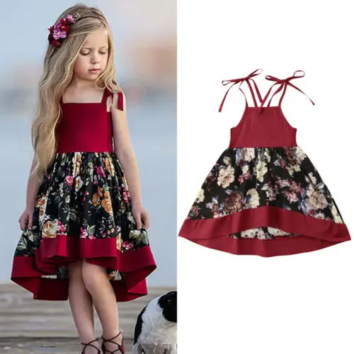Фото Цветочное детское платье для маленьких девочек кружевное винтажное праздничное