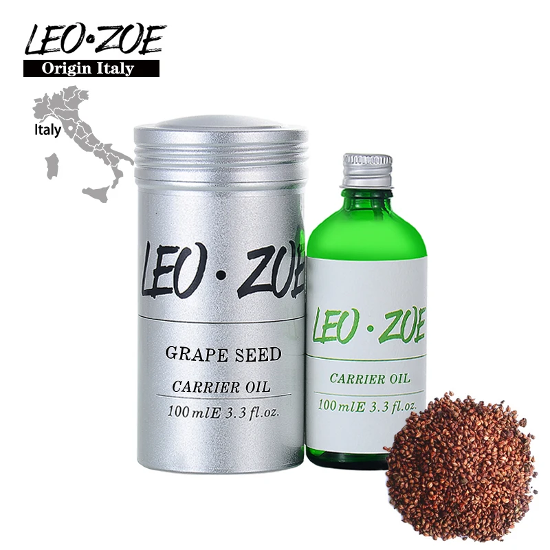 LEOZOE Pure Grape Seed Oil Certificate Of Origin Italy Authentication High Quality Grape Seed Oil 100ML Oleo Essencial leozoe oregano essential oil certificate of origin libya authentication high quality oregano oil 100ml etherische olie