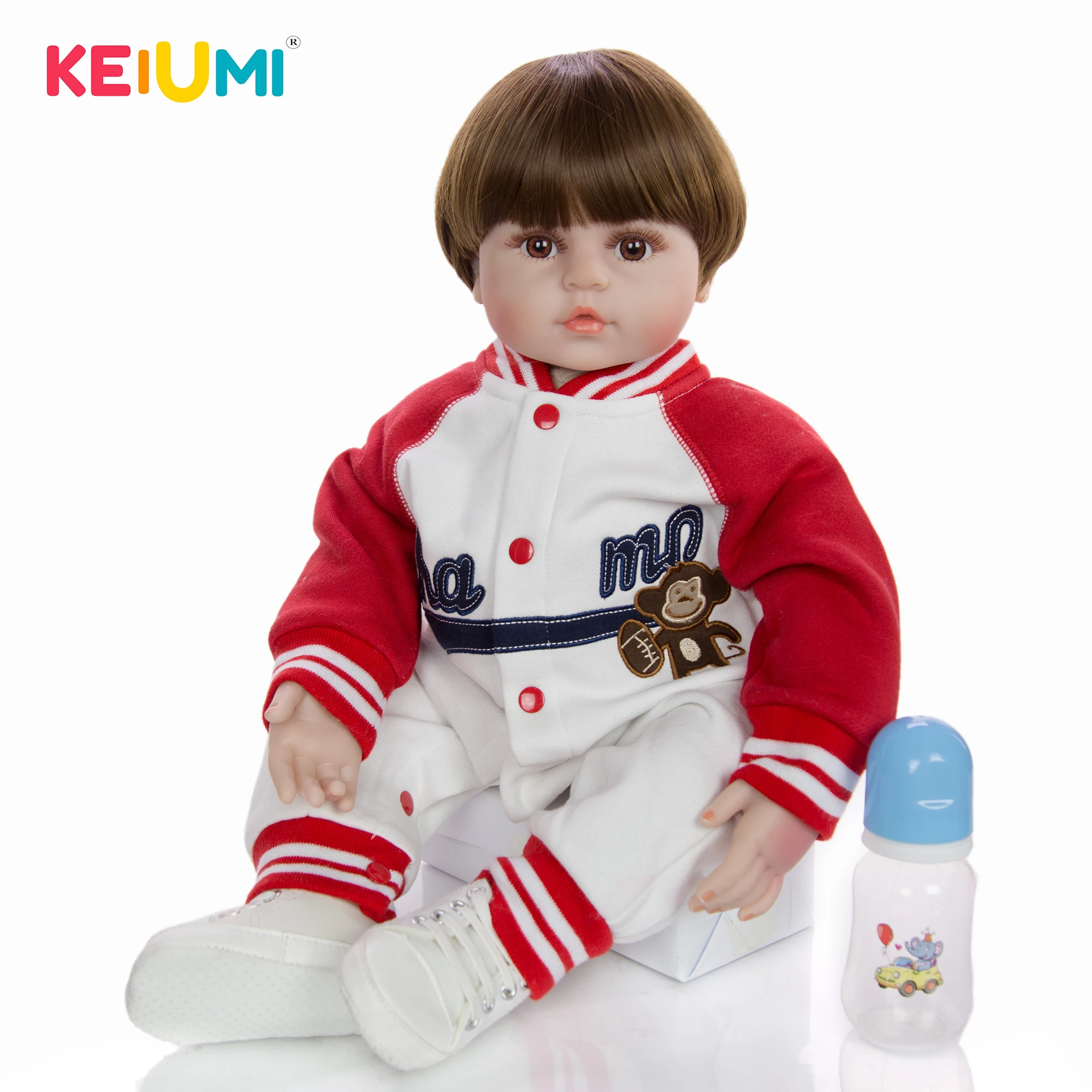 KEIUMI 24 дюйма 60 см Мягкая кукла игрушка Реалистичная спорт мальчик Reborn Baby силиконовая кукла младенец Reborn игрушка Мама и Дети DIY детские подарки