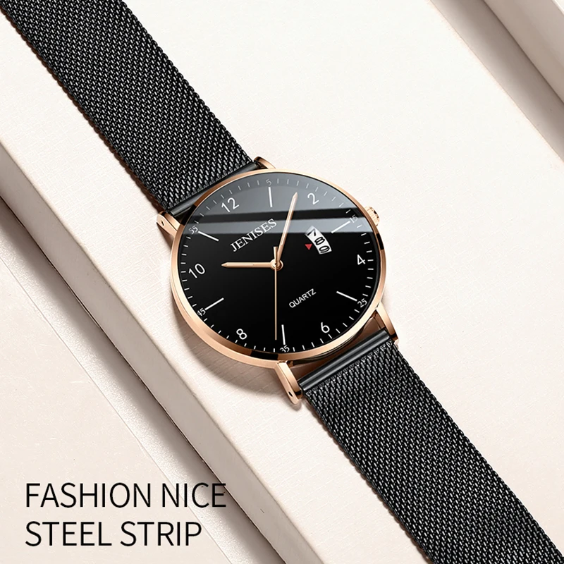 Reloj hombre модные мужские часы Топ бренд Роскошные повседневные тонкие сетчатые