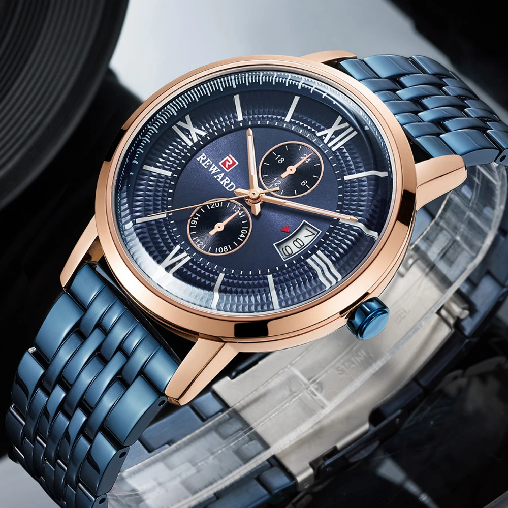 

Reward Men Watches Top Brand Luxury Fashion Business Quartz Watches Male Waterproof Wristwatches Auto Date Watch Reloj Hombre