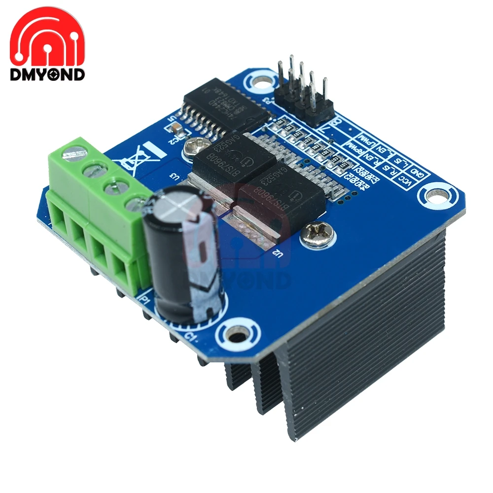 Двойной BTS7960 B BTS7960B DC 43A шагового двигателя привода Модуль драйвера h мост ШИМ