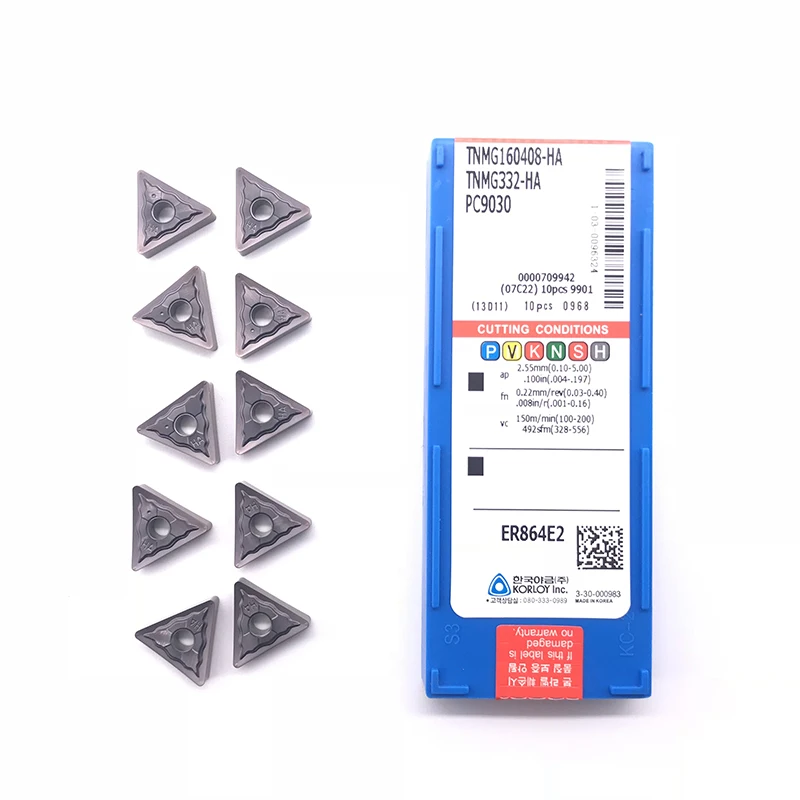 

Blade 100% Original high quality TNMG160404 TNMG160408 HA PC9030 External Turning tool carbide insert for stainless steel