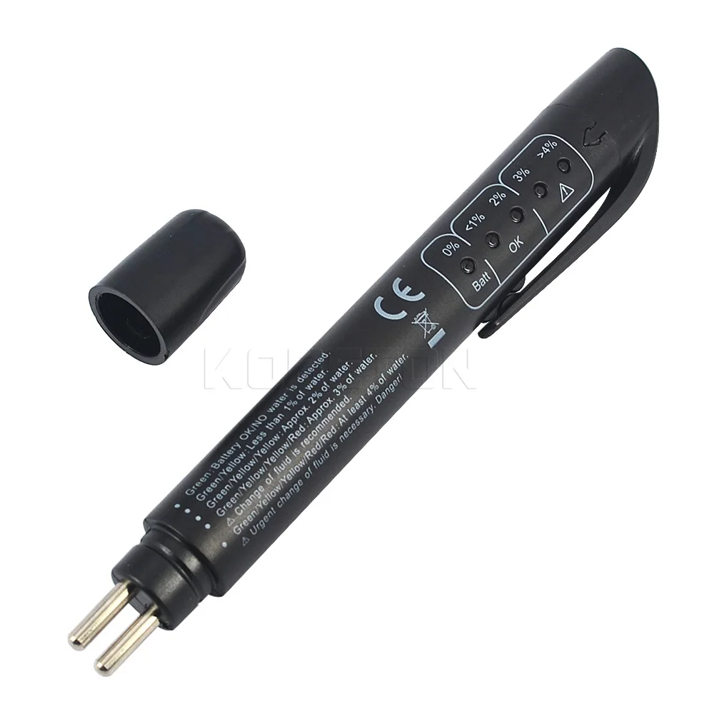 Тестер тормозной жидкости ручка с 5LED точным качеством масла проверка ручка диагностический инструмент мини тестер тормозной жидкости для DOT3/DOT4